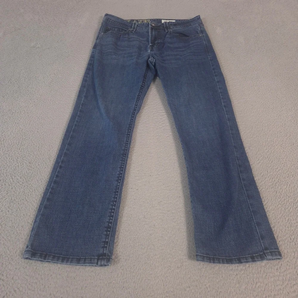 TK Axel Jeans Mens 34x32 Blue Slim Boot Stretch Denim Pants Preppy Casual Urban